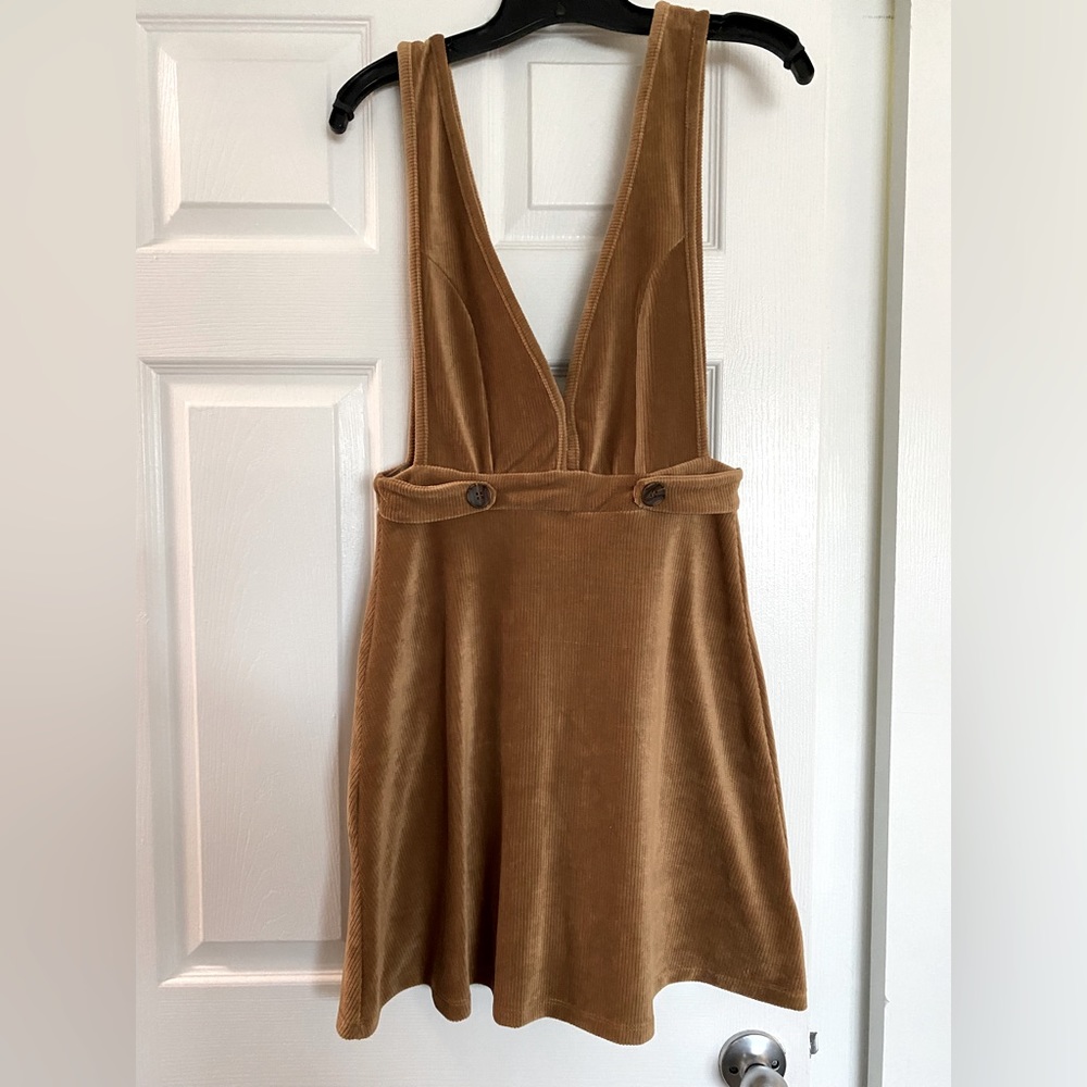 Macy’s corduroy overall dress, brown hardly worn, women’s size Small